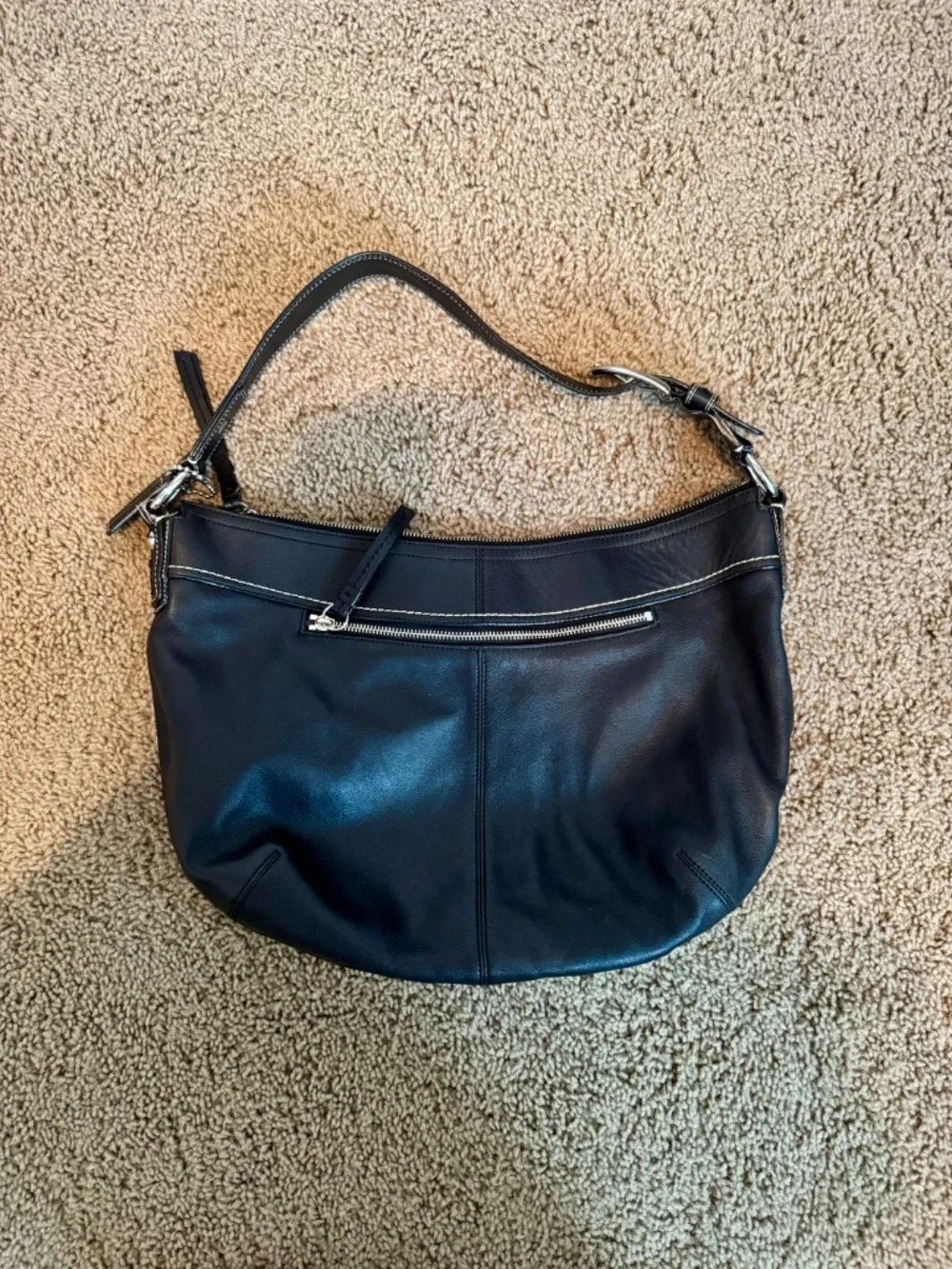 Coach - Black Leather Shoulder Bag